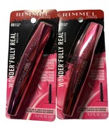 (Pack Of 2) New Rimmel London Wonder&#39;Fully Real Mascara 001 Black 0.37fl... - $364.09 MXN