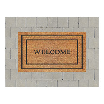 Americo Classic Welcome Duo Border Printed Mat Flocked-Coco - 8 x 30 in. - $856.80 MXN