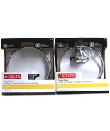2 Delta Towel Ring Porter Collection Chrome Finish Easy Clip Install 78446 - $54.69 CAD