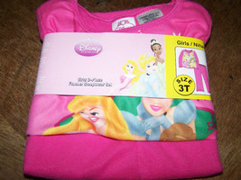 Size 18 Months Disney Princess Flannel Pajamas Belle Cinderella Aurora Pink New - £9.67 GBP