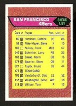 San Francisco 49ers Forty Niners Team Checklist 1976 Topps # 475 marked - £0.39 GBP