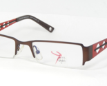 YOZZIE NAGASHI ROCK Lotus Marron Lunettes Métal Cadre 50-18-135mm Japon - $76.60
