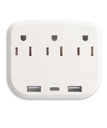 Multi Plug Outlet Extender With Type USB C, 3 Outlets Surge Protector Wa... - €10,24 EUR