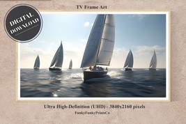 Samsung FRAME TV Art - Yacht Racing on a Sunny Day, 4K (16x9) | Digital ... - £2.73 GBP