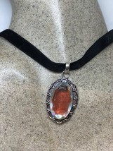 Vintage Ópalo Collar Cristal Plata Collar Gargantilla Colgante - £56.08 GBP