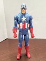 2013 Captain America Figure Only 12&quot; Hasbro Titan Hero Series Avengers Marvel - £6.53 GBP