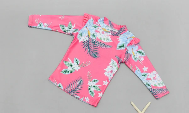 Sporting Girl Two Pieces Suit 2-11 Year Children Long Sleeve Skirt Swimsuit 2022 - £40.09 GBP