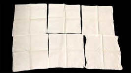 Vintage Linen Tablecloth & Napkin Lot Mixed Styles Embroidered Crochet Monogramm image 10