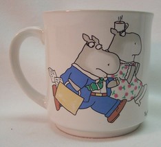 Vintage Sandra Boynton Rhinoceros Monday&#39;s Ceramic Drinking Mug Cup - £13.10 GBP