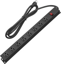 Metal 8 Outlet Mountable Power Strip Wall Mount Outlet Power Strip Heavy... - $58.23