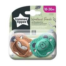 Tommee Tippee Woodland Friends Orthodontic Silicone Soothers/Pacifiers 1... - $16.69