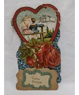 *Not Working* Victorian Die Cut Embossed For My Little Valentine Pop Up ... - $19.80