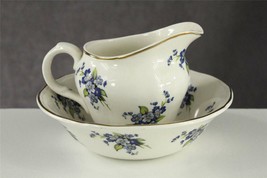 Vintage English China Alfred Meakin Blue Floral Transferware Creamer Sauce Bowl - £14.34 GBP