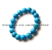 Yoga meditation natural turquoise beads rosary bracelet - $18.99