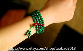 Natural malachite bracelet beaded bracelet beads bracelet 108 - £23.97 GBP