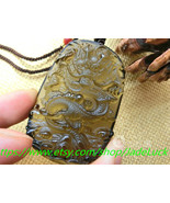 hand-carved natural ice kind of obsidian dragon Ryoma luck cha - $53.30 CAD