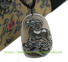 Free shipping -----Ice kind of obsidian pendant sheep lucky mascot - £26.14 GBP