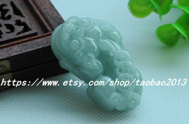 Free shipping -----Good luck real natural jade carving Pi Yao amulet charm penda - £18.31 GBP