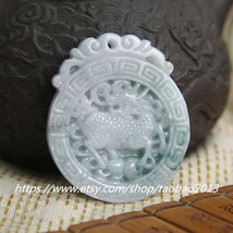 Free shipping -----Natural WHITE jade Dragon  charm jade pendant - £18.08 GBP