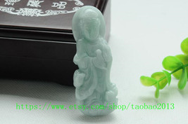 Perfect natural jade pendant A cargo jade Guanyin pendant - £19.18 GBP