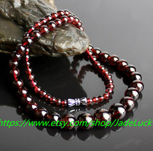 Free shipping ---Natural red garnet / hoist bracelets 108 bracelet / Han... - £22.83 GBP