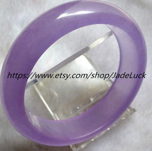 Floating ice kinds of jade jade violet flower bracelet female bangle - £32.17 GBP