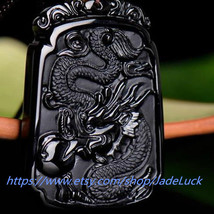 Free shipping ---2014 mascot natural obsidian &quot;Dragon&quot; charm - £23.17 GBP