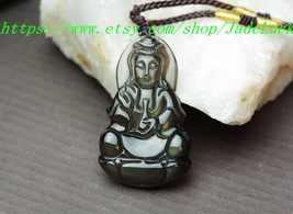 Guanyin pendant natural ice kind of obsidian - £21.45 GBP