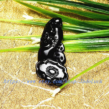 Natural obsidian wishful Flying Lion / evil Lucky - £21.57 GBP