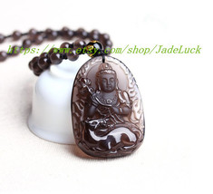 Ice kind of obsidian pendant bodhisattva statues horse zodiac animal year anti-v - £37.47 GBP