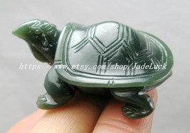 good luck talisman natural deep green the emerald sea turtle charm pendant / cha - £23.17 GBP