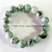 Natural Green jade jadeite beaded charm jade bead bracelet - £23.10 GBP