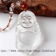 Tatu noble Buddha pendant AAA grade natural white crystal hand-carved crystal pe - £45.02 GBP
