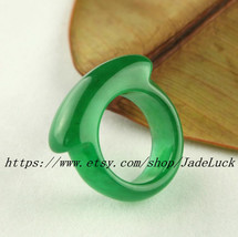 Natural Ice green jadeite jade charm jade round ring-Customize your ring... - $19.99