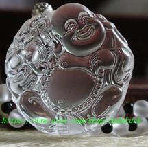 Tatu noble Buddha pendant AAA grade natural white crystal hand-carved crystal  - £30.63 GBP