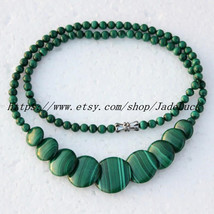 Tibetan Buddhist rosary necklace natural malachite necklace female - £47.04 GBP