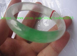Natural green jade charm bracelet round AAA Custom size (diameter 54 mm ... - £63.06 GBP