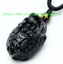 2014 natural obsidian pendant pendant zodiac dragon turtle mascot - $39.99