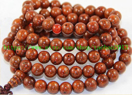 Tibetan Buddhism Real 100% Natural Red Bodhi Seeds with natural Red jade... - £15.18 GBP