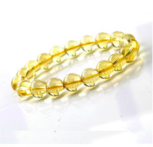 100% AAA grade genuine natural citrine charm beaded prayer bead 10mm bracelet - £79.92 GBP