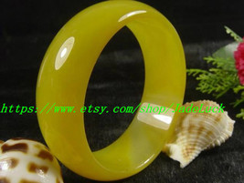 Korean version of the full natural yellow onyx bracelet widened version  - $63.99