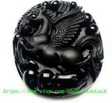 Natural ice kind of rainbow obsidian eye of the horse zodiac pendants 20... - $38.99