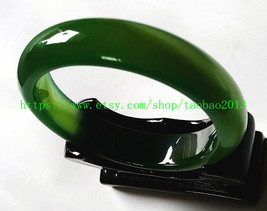 The real hand-carved natural green agate bracelet diameter 56 mm - 70 mm - £29.10 GBP