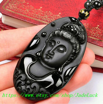Natural Obsidian other Bodhisattvas natal Buddha pendants patron saint born Chau - £21.91 GBP
