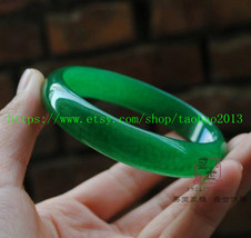Perfect natural Malay jade bracelet charm custom size diameter 54 mm - 70 mm - £70.39 GBP