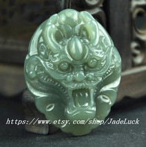 Real jade, Chinese jade "leading" natural charm amulet pendant - £21.38 GBP