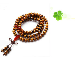 yellow tiger eye  rosary meditation yoga 108 Prayer Beads prayer beads b... - £25.52 GBP