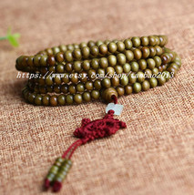 Tibet&#39;s natural green sandalwood beads necklace charm bracelets 108 - £15.14 GBP