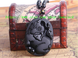 2014 mascot obsidian natural &quot;wishful Dumbo&quot; charm pendant - £19.97 GBP