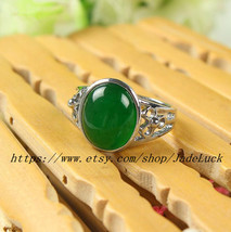 Natural Malay jade ring ring female models warm and full, beautiful color and pr - £26.58 GBP